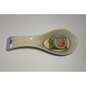 Susan Winget Watermelon Ceramic Spoon Rest Farmhouse Kitchen Decor Thailand